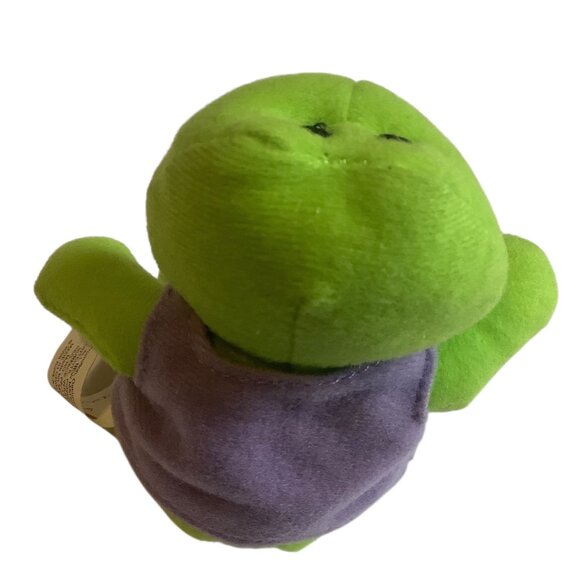 Build-A-Bear Happy Go Lucky Frog Plush Toy 3.5” Green McDonalds 2009 Shirt - Picture 7 of 7